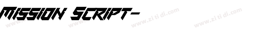Mission Script字体转换